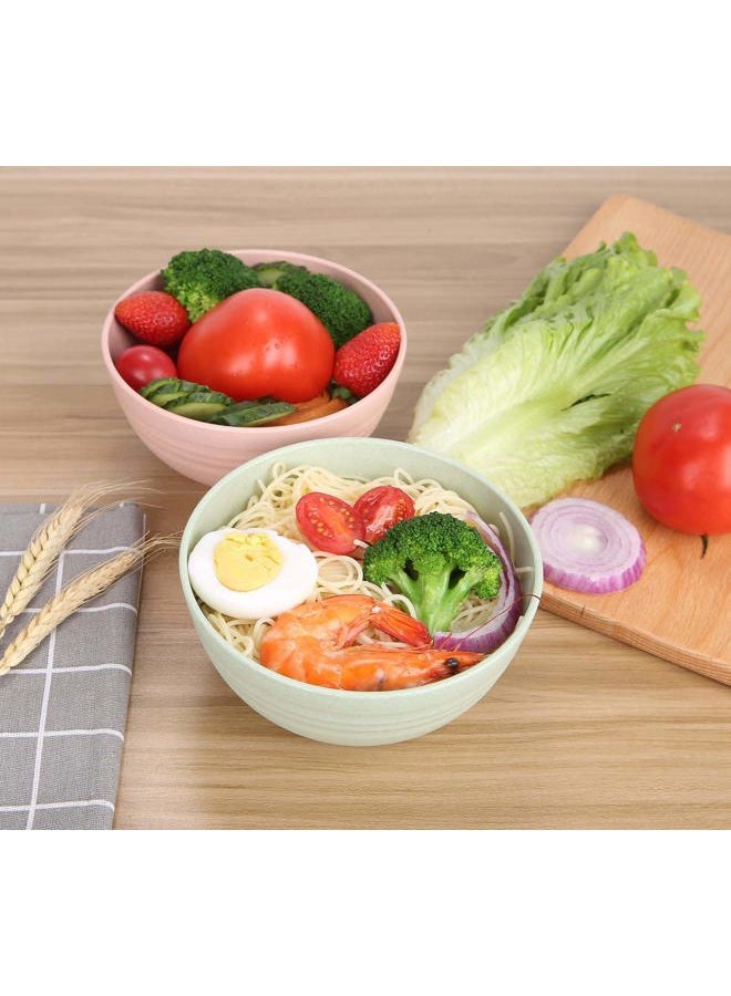 LuckyZone Unbreakable Cereal Bowls - 24 oz Reusable Wheat Straw Bowl Set of 4 - Dishwasher & Microwave Safe - Perfect for Cereal, Soup and Rice - BPA Free, Healthy & Eco-Friendly (4 Color) - Image 5